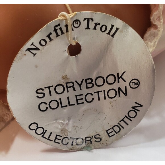 Dam Troll Little Bo Peep Doll Pink White Polka Dot Dress Brown Hair Norfin Tag - Picture 6 of 14